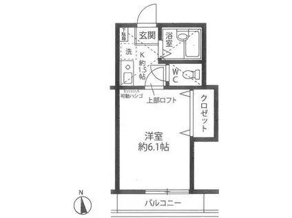 ピソ・ロサード(1K/2階)の間取り写真