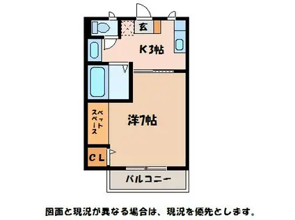 コーポポテンシャル(1K/2階)の間取り写真