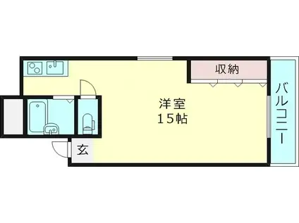 サンライズ中澤(ワンルーム/2階)の間取り写真