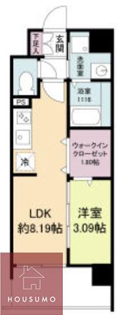 WORVE吹田江坂(1LDK/2階)の間取り写真