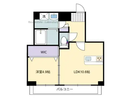 F・STAGE江平 イースト(1LDK/2階)の間取り写真