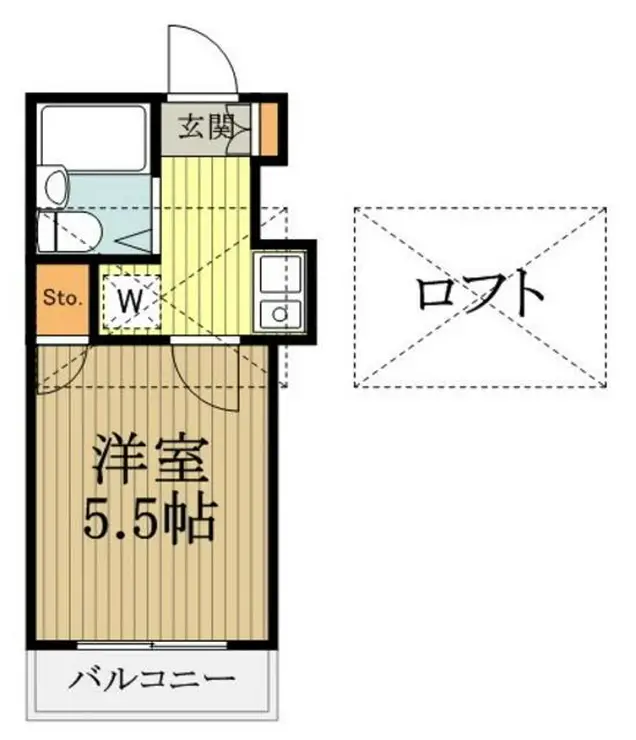 FLAT JUN 2階階 間取り