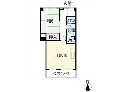 LA BELLE SANT(1LDK/7階)の間取り写真