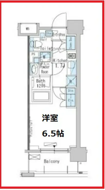 パークアクシス両国 6階階 間取り