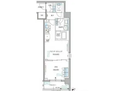 パークアクシス文京本郷(1LDK/2階)の間取り写真