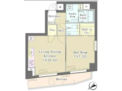 MAISON DE TAKAYA(1LDK/2階)の間取り写真