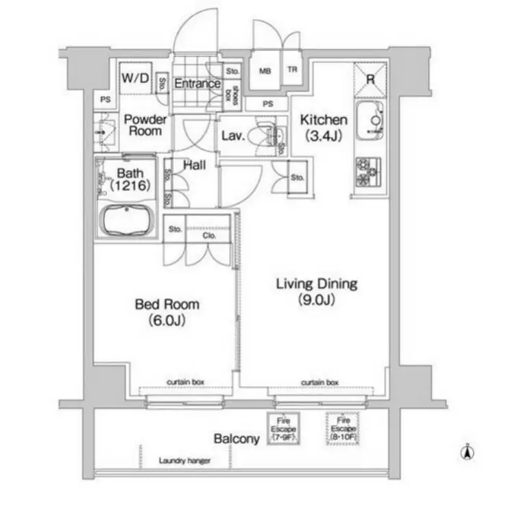 コンフォリア春日富坂 10階階 間取り
