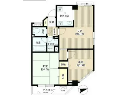 タウン・ハイム本駒込(2LDK/3階)の間取り写真