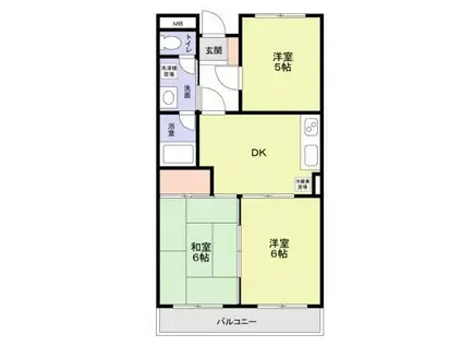 ベルトピア忠岡北B棟(3DK/3階)の間取り写真