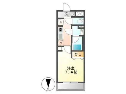 メゾンアイカ(1K/2階)の間取り写真