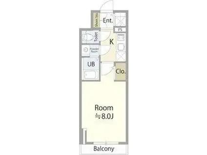 エスリード上前津セレーノ(1K/11階)の間取り写真