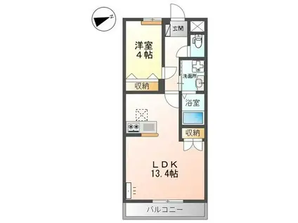 シーサイドレジデンスNK(1LDK/2階)の間取り写真