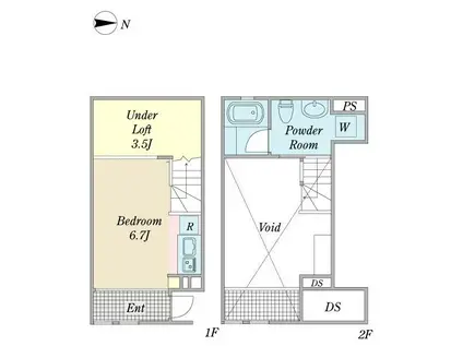 コモンツリー名駅西(ワンルーム/1階)の間取り写真