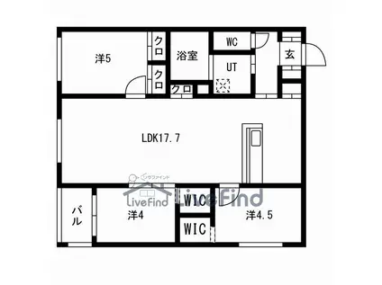 インフィニト月寒中央コート(3LDK/2階)の間取り写真