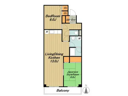 フレンズさがみはら(2LDK/7階)の間取り写真