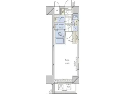 コンシェリア芝公園マスターズヴィラ(1K/4階)の間取り写真