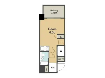 スカイコート鶯谷(ワンルーム/3階)の間取り写真