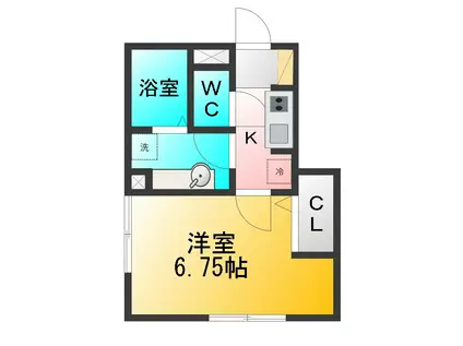 GOLD KAMUY(1K/1階)の間取り写真