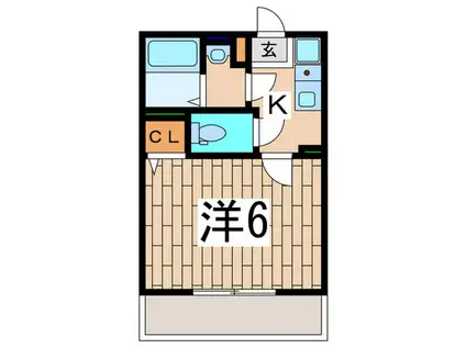 SHレジデンスII(1K/1階)の間取り写真