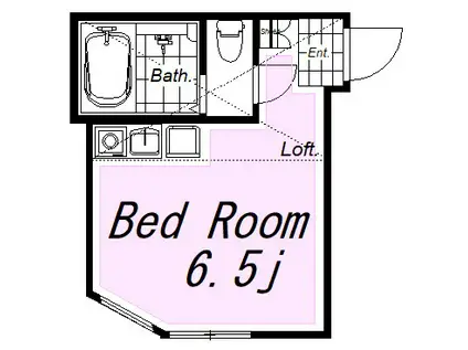 ユナイト根岸ミランダの杜(ワンルーム/2階)の間取り写真