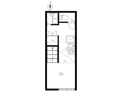 サークルハウス新中野壱番館(1K/2階)の間取り写真