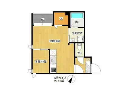 REGALEST EST(1DK/1階)の間取り写真