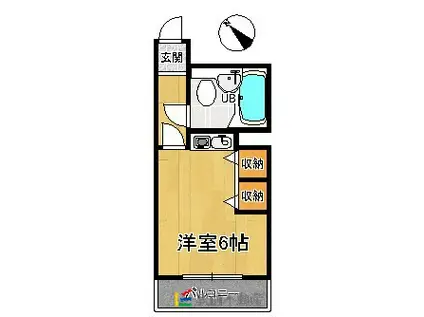 メゾン蓮(ワンルーム/3階)の間取り写真