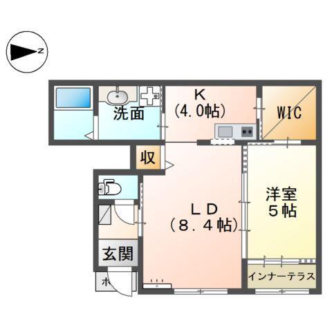 オリーヴァ OLIVA(1LDK/1階)の間取り写真