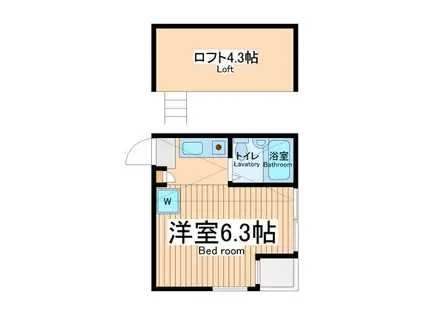 カーサフェリス8(ワンルーム/2階)の間取り写真