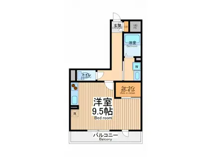 ブロッサムガーデンⅡ(ワンルーム/2階)の間取り写真