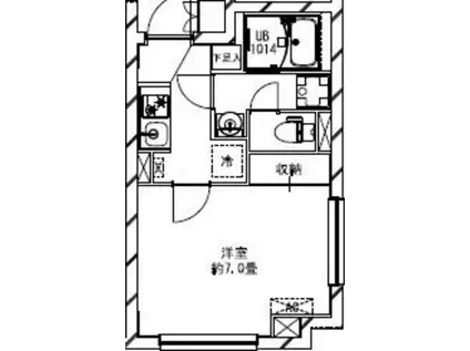 LEGALAND NISHIKOYAMA(1K/4階)の間取り写真