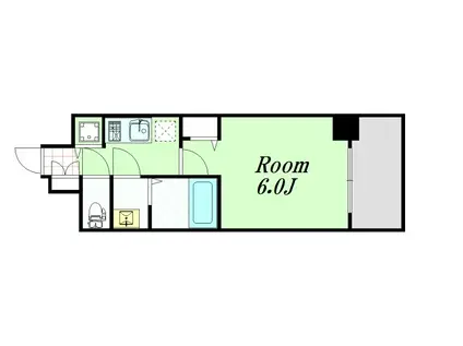 アスヴェル新大阪サウス(1K/8階)の間取り写真