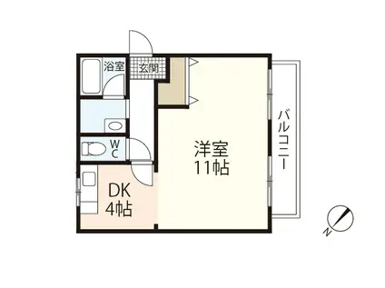 アーバン祇園(1K/3階)の間取り写真