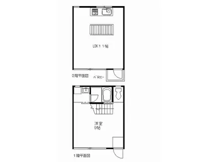 ミヤハラ・アパートメント(1LDK/1階)の間取り写真