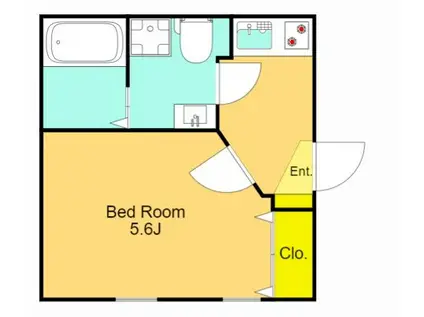 グランヴィル西大井(1K/1階)の間取り写真