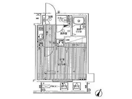 プレールドゥーク用賀(1K/3階)の間取り写真