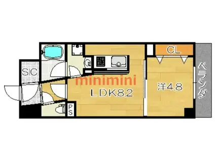 オープストフェルト(1LDK/5階)の間取り写真