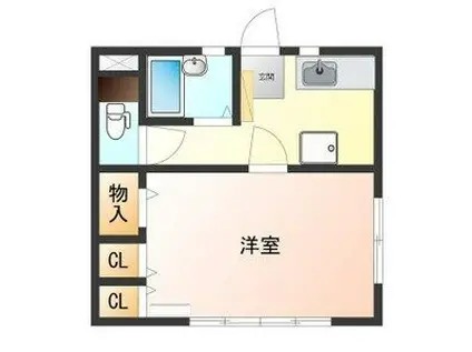 エルドラド(1K/1階)の間取り写真