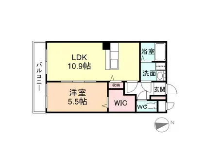 ユーミー下大久保(1LDK/2階)の間取り写真