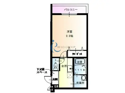 フジパレス長原II番館(1K/3階)の間取り写真