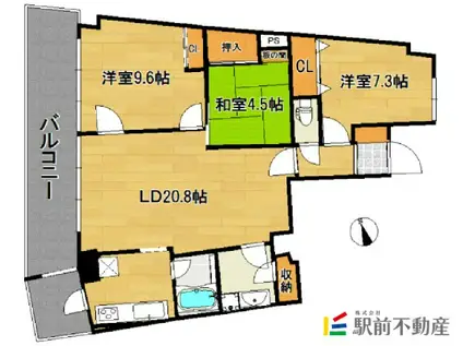 アイランドシティ・インフィニガーデン ノ(3LDK/4階)の間取り写真