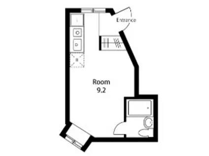 BLANC.NOIX II(ワンルーム/2階)の間取り写真