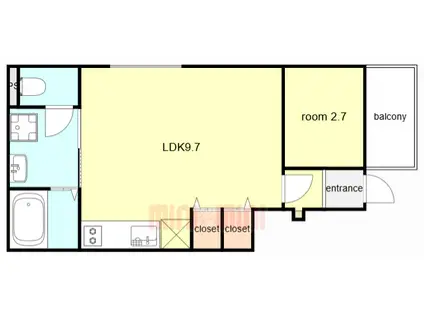D-003(1LDK/1階)の間取り写真