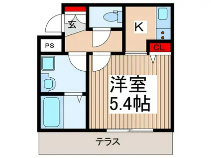 メゾン・ジュジュ与野本町(1K/1階)の間取り写真