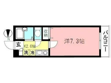 サクセス南大沢(1K/2階)の間取り写真