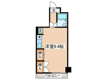 ペルソナージュ横浜(ワンルーム/3階)の間取り写真