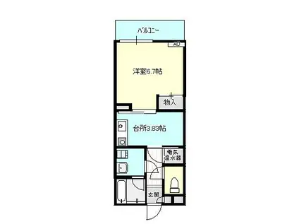 元町スクエア(1K/3階)の間取り写真