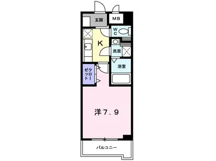 フラワーヒルズ(1K/2階)の間取り写真