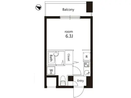 ＪＲ総武線 大久保駅(東京) 徒歩3分 12階建 築19年(1K/10階)の間取り写真