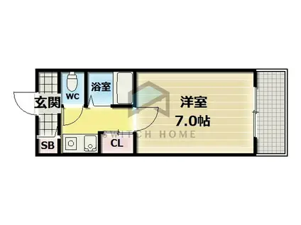 グローバルエイシン(1K/5階)の間取り写真